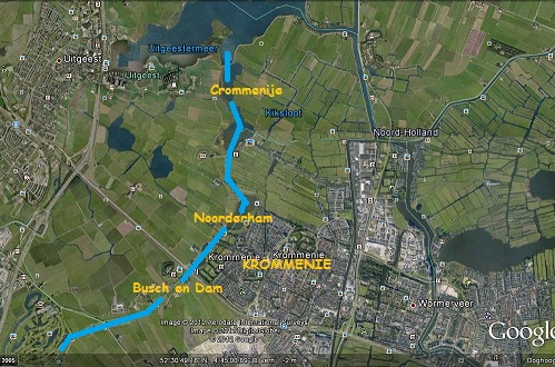 Krommenie, Noorderham, Crommenije (Google Earth)